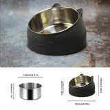 Cat Dog Bowl 15 Degrees Tilted Stainless Steel