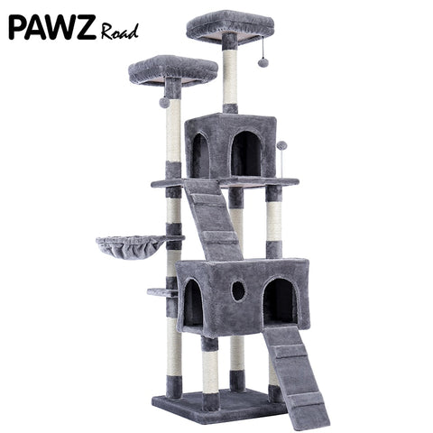 Cat Tree House Condo Perch Entertainment Scratching