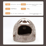 2022 Sloth-shaped Pet Litter Warm Kennel
