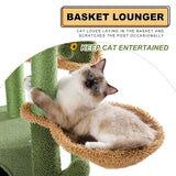 H90.5CM Cactus Cat Tree with Natural Sisal