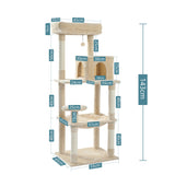 Luxury Cat Tree House Tower with Cabinet