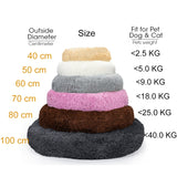 Donut Cat Bed Round Plush Deep Sleeping Nest