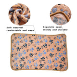 3pcs Warm Paw Print Blanket Bed Cover