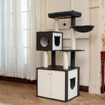 Luxury Cat Tree House Tower with Cabinet