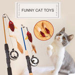 Stick Feather Wand Toys Cat Interactive