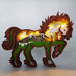 Wooden Animal Wolf Statue Creativity