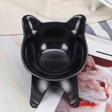 Black Non-Slip Double Food Bowl Pet Feeder