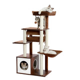 Luxury Cat Tree House Tower with Cabinet