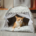 Sweet Princess Cat Bed Foldable Tent