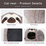 Cat Bed House Sloth Pet Nest Pad