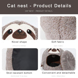 Cat Bed House Sloth Pet Nest Pad