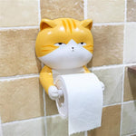 Cute Cat Toilet Paper Holder for Roll Cards