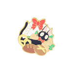 Black Cat Enamel Brooch Little Girl