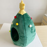 Merry Christmas pets Bed House Winter Warm