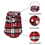 Dog Shirts British Style Plaid Pet Dog Clothes for Small Dogs Cotton Puppy Cat Clothing French Bulldog Vest Chihuahua