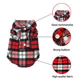 Dog Shirts British Style Plaid Pet Dog Clothes for Small Dogs Cotton Puppy Cat Clothing French Bulldog Vest Chihuahua