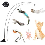 Funny Simulation Bird Interactive Cat Feather