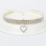 Pet Heart-shaped Collar Rhinestone Accessories