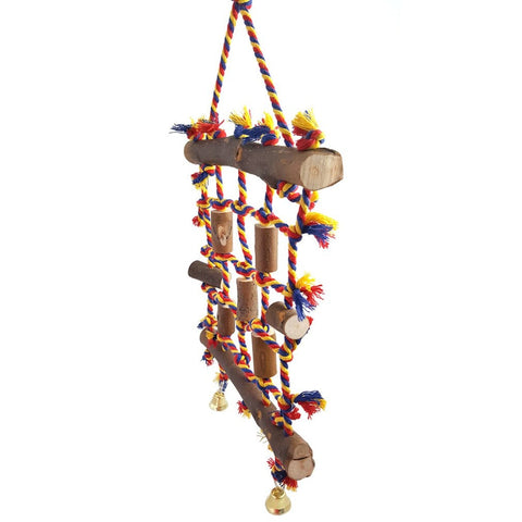 Natural Solid Wood Parrot Climbing Net