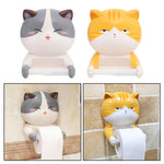 Cute Cat Toilet Paper Holder for Roll Cards