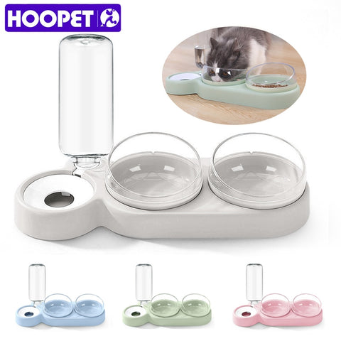 HOOPET New Pet Dogs Cats Double Bowls