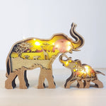 Wooden Animal Wolf Statue Creativity
