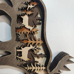 Wooden Animal Wolf Statue Creativity