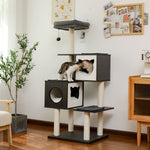 Luxury Cat Tree House Tower with Cabinet