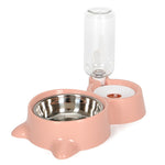 Automatic Pet  Cat dog Feeder Bowls Water Dispenser  Kitten Drinking Bowl Dogs Feeder Food Dish Stainless Steel Pet Bowl Goods