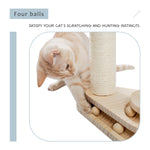 Interactive Wooden Cat Toy Double Layer