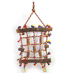 Natural Solid Wood Parrot Climbing Net