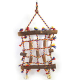 Natural Solid Wood Parrot Climbing Net