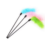 3pcs Turkey Feathers Tease Cat Stick