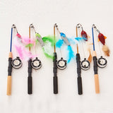 Stick Feather Wand Toys Cat Interactive