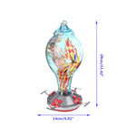 Colorful Hummingbird Pet Feeder Hand Blown Glass
