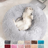 Donut Cat Bed Round Plush Deep Sleeping Nest