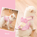 Harness Collar For Pet Spitz Vest+Leash 2 Pcs