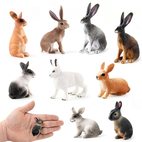 Simulated Zoo Action Figure Farm Rabbit Model