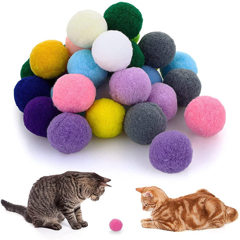 Pompoms Colorful Cat Toys for Indoor