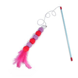 1PC Funny Pet Beaded Feather Teaser