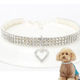 Pet Heart-shaped Collar Rhinestone Accessories