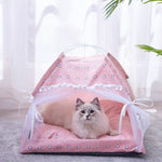 Sweet Princess Cat Bed Foldable Tent