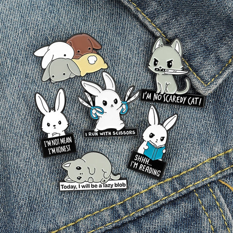 Cartoon Cute Animal Enamel Pin