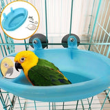 Pet Bird Bath Cage Parrot Bathtub With Mirror