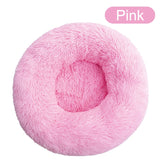 Donut Cat Bed Round Plush Deep Sleeping Nest