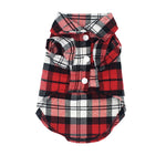 Dog Shirts British Style Plaid Pet Dog Clothes for Small Dogs Cotton Puppy Cat Clothing French Bulldog Vest Chihuahua