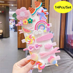 14Pcs Little Girls Princess Hairpins,