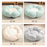 Warm Plush Pet Flower Shaped Bed