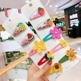 10/15 Pcs/Set Girls Cute Cartoon Animals Fruit Hairpins