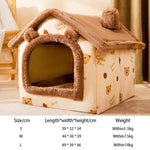 Foldable  Sleeping House Warm Cat Bed